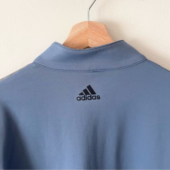 Adidas Golf Gray and Blue Quarter-Zip Pullover Men’s size M - Picture 5 of 7